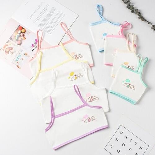 Children Hipster Girl Bra 6-12 Years Breast Care Cotton Teens Teenage Underwear No chest pad summer Kids vest Bra