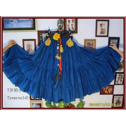 Cotton 4Tiered 18Yards Ats Gypsy Tribal Belly DDance Skirt EH20