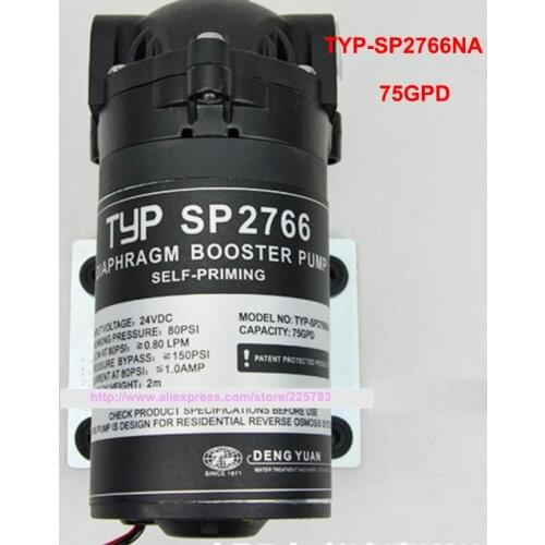 RO Water Filter Parts 24vDC Water Pump High Pressure Booster 75/100GPD Machine Increase Reverse Osmosis System Pressure SP2766NA