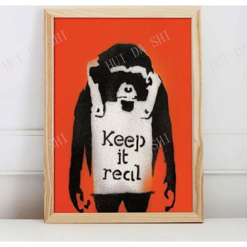 Keep It Real - Banksy Art Print, Banksy Art Poster, Banksy wall art, Digital Art Print, Art Print, Contemporary Art Poster