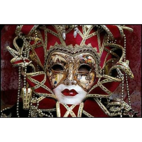 5D full square Diamond Embroidery mask patterns DIY Diamond Painting Cross Stitch Needlework Rhinestones Paintings Home Decor