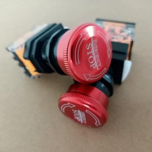 Emergency Stop Button La38-11zs Metal Head Mushroom Head Compact Stop Since Lock Button Switch 22mm