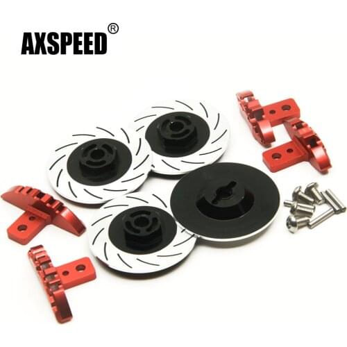 AXSPEED Black Aluminum Sport Edition Brake Disc Set for Sakura D4 AWD RWD 1/10 RC Drift Crawler Car Part
