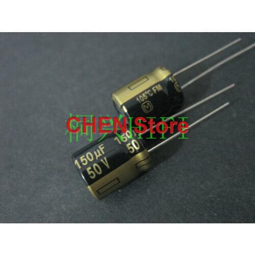 20PCS matsushita capacitor FM Series 50V150UF 10X12.5MM ultra low internal resistance Electrolytic Capacitor 150uf 50v