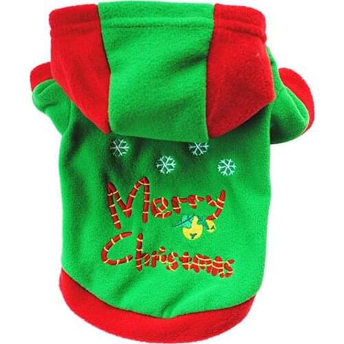 Fashion Cute Christmas Pompon Hoodie Dogs Coat Clothing for Puppy Kitten Pet Warm Costume Apparel XS/S/M/L/XL
