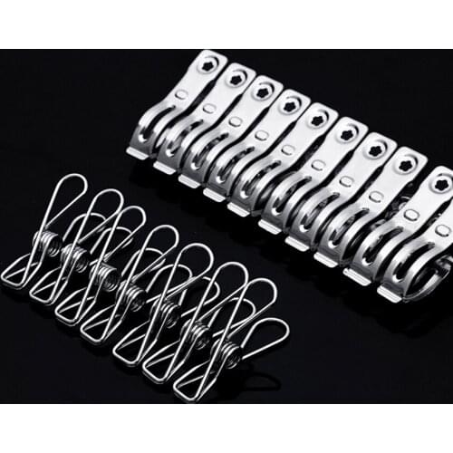 Stainless Steel Clothes Chip Wire Clothespins Chip Home Durable Clamp Multi-purpose for Outdoor Windproof Bask Quilt Chip