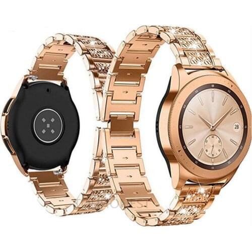 20mm 22mm amazfit gtr Diamond Ring strap For Samsung Gear S3 s2 sport Classic huawei gt 2 active galaxy watch 42mm 46 Metal Band