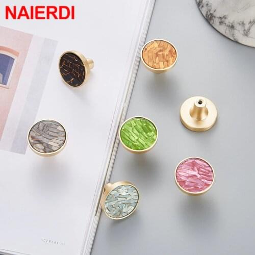 NAIERDI Zinc Alloy Black Blue Gemstone Cabinet Handle Gold Furniture Handle Wardrobe Dresser Drawer Knobs Kitchen Cupboard Pull