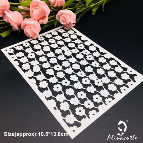 Die cut metal cutting die rectangle flower background Scrapbooking album papercraft handmade card stencil art cutter punch die