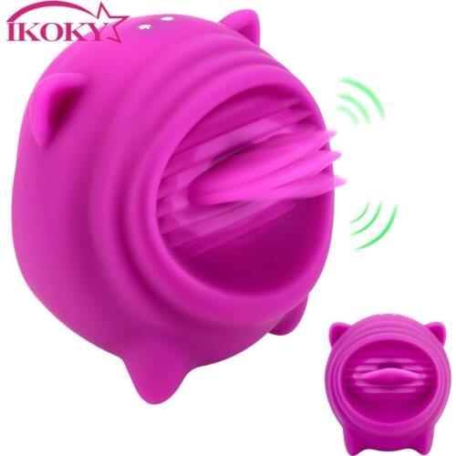 Nipple Clitoris Stimulator Tongue Vibrator Licking Oral Sex Sex Toys for Women 10 Frequency