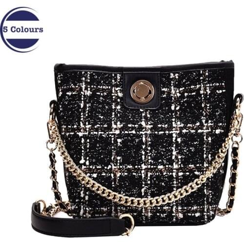 Autumn Winter Wild Messenger Bag Women Chain Barrel Shoulder Bag Luxury Handbags Women Bag Designer Large Capacity Crossbody Bag