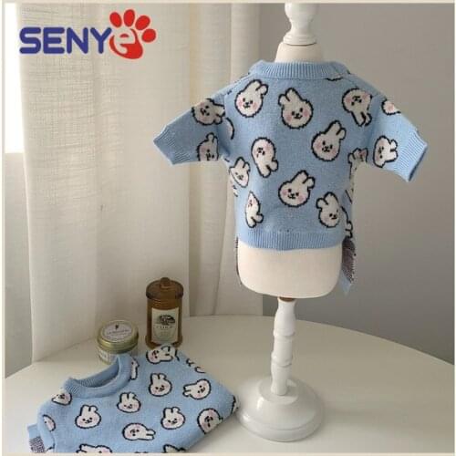 Pet Pweater Cartoon High Quality Comfortable Soft Skin-friendly Fashion Warm Cute Rabbit Pet Pullover Sweater