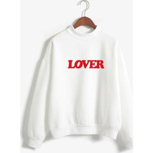 Bangtan Boys y2k Hoodie Women Fleece Turtleneck Kpop LOVER Letter Print Clothes Casual Korean Vogue Female Harajuku Sweatshirt