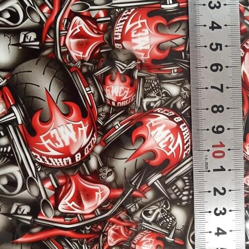TSAUTOP Size 0.5m x 20m aquaprinting water transfer film hydrographic film skull WDF1282