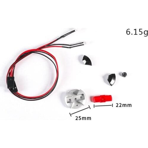 Tail Body LED Brake Light Rear Spare Tire Brake Lights Set for 1:10 TRX4 90046 VP SG4 Wrangler JEEP KM2 RC Car Modification Part