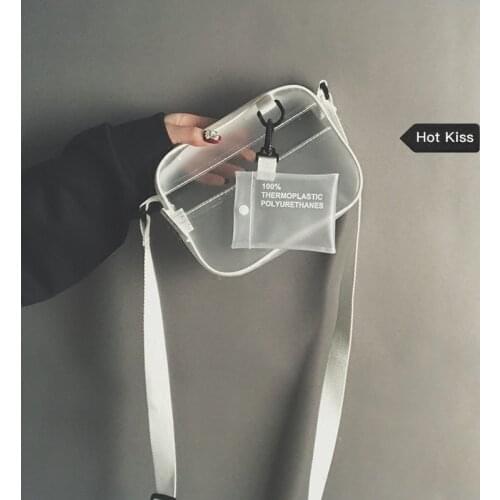 Women Small Bag 2018 New Korean Version Jelly Transparent Square Shoulder Bag Female Mini Crossbody Bag