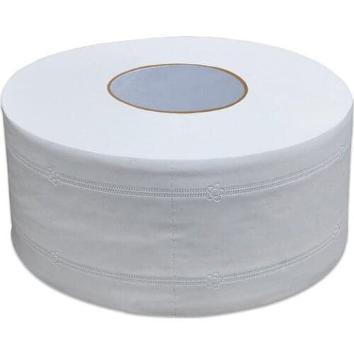 1 Roll Top Quality Jumbo Roll Toilet Paper 4-Layer Native Wood Soft Toilet Paper Pulp Home Rolling Paper Strong Water Absorption