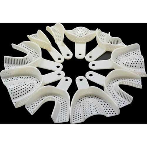 10Pcs/set Dental Impression Plastic Trays Without Mesh Tray Dentist Tools Dentistry Lab Material Teeth Holder Trays