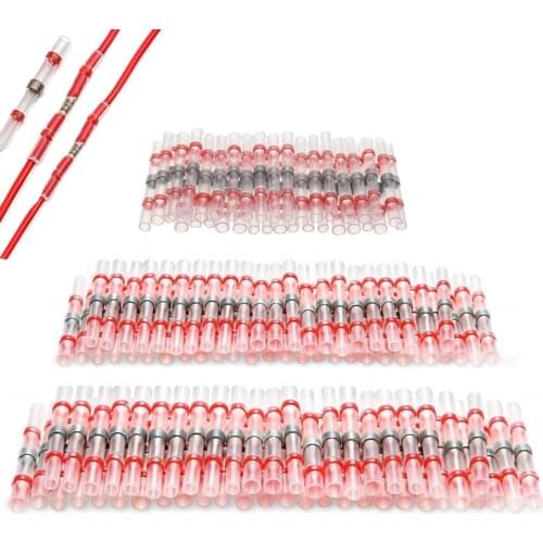 50/100/300PCS Heat Shrink Soldering Sleeve Terminals Insulated Waterproof Butt Electrical Wire Soldered Terminals Connectors
