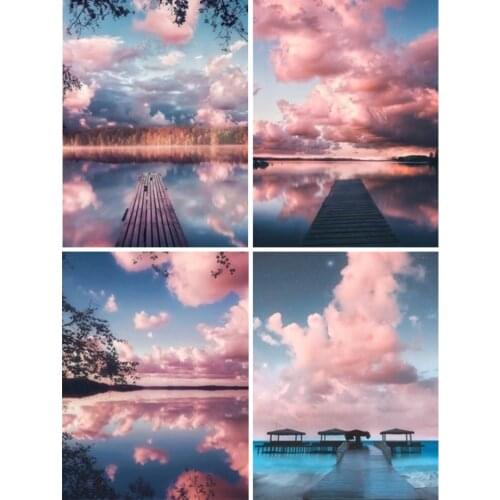 5D DIY Diamond Painting Landscape Rhinestone Picture Full Diamond Embroidery Beaded Gift Mosaic Home Decoration Cross Stitch Kit