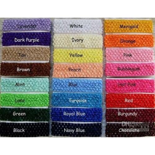 800pcs 1.5 Inch Crochet Headbands Girls U Pick Colors Headbands Girl Hair Bow Headband Hairbow