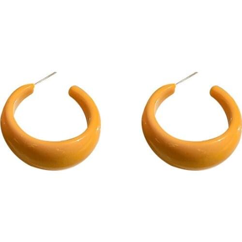 RZ130 925 Personality Trendy Earrings C-Shaped Earrings Fresh Temperament Design Earrings Women