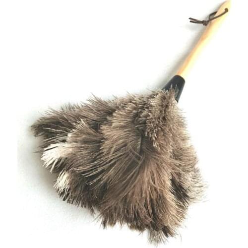 Anti-Static Ostrich Feather Fur Brush,Duster Dust Cleaning Tool with Wooden Handle