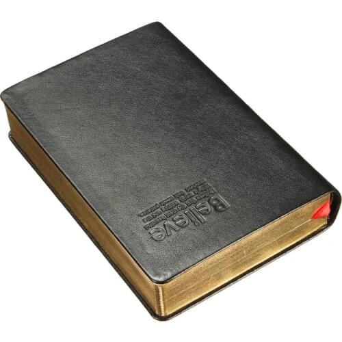 Black Leather Thick Diary Note Books Notebook Journal Diary Blank Pages Stationery Office Supplies Gift