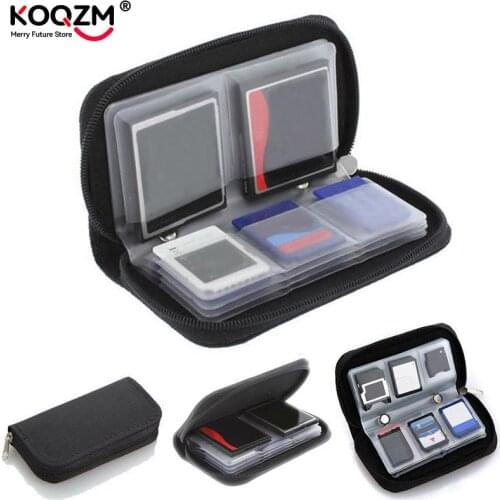 Black Memory Card Storage Carrying Case Holder Wallet 18slots + 4 slots For CF/SD/SDHC/MS/DS 3DS Game accessory Drop Shipping