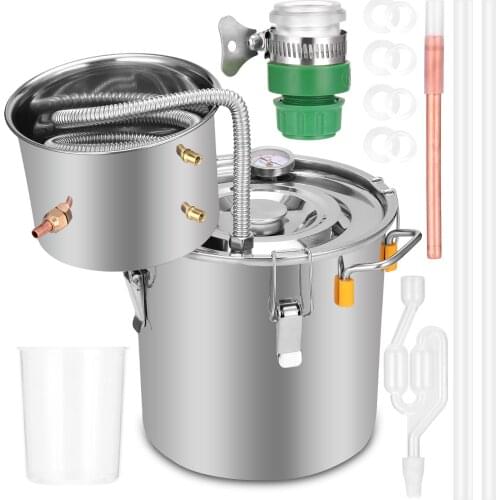 Domestic Small Brewer Distiller Steaming Wine Maker Pure Water Machine Alcohol Distiller Whisky Brandy Liquor Brewing Equipment