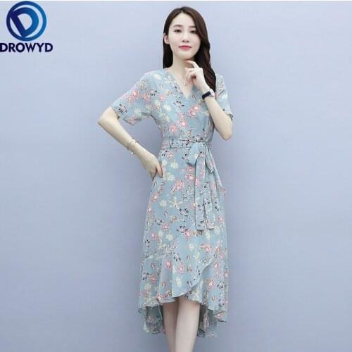 Голубые летние платья DROWYD China At AliExpress