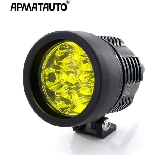 Motorcycle Headlight 6000LM White 6000K Yellow 3000k FOR T6 XML Chips led Fog Spot HeadLamp Spotlight Waterproof Motorbike Bulb