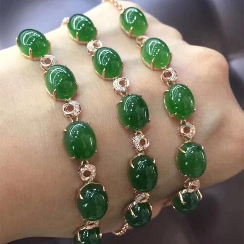 KJJEAXCMY Fine Jewelry 925 Sterling Silver inlaid Jasper women hand bracelet fashion support detection