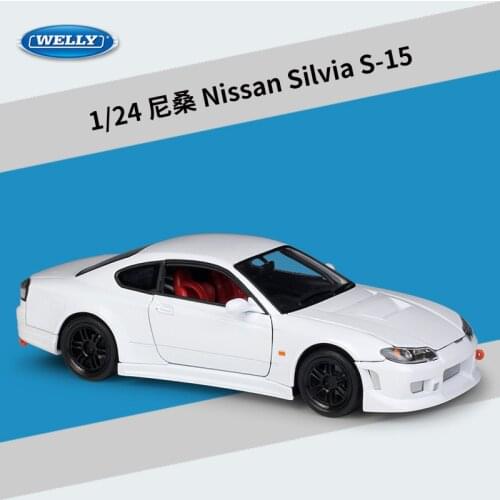 WELLY 1:24 Nissan Silvia S15 Diecast Simulation Alloy Car Model Collection Gift Souvenir Ornaments Display Static Vehicle Toy