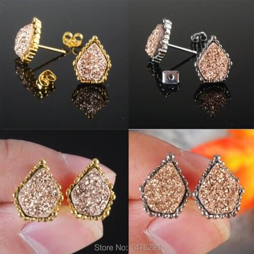 Fashion Druzy Geode Drusy Earring 1pair