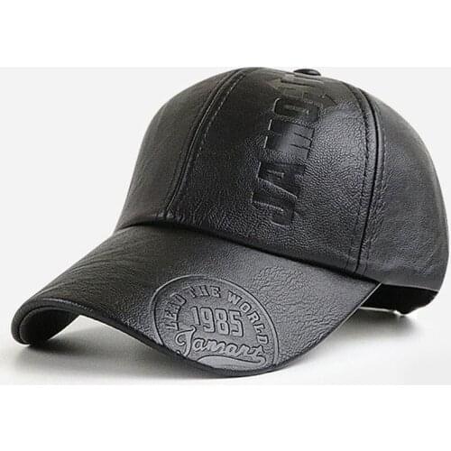 New High Quality Winter Cap PU Leather Baseball Cap Men Snapback Hat Casquette Gorras Para Hombre Mens Trucker Cap