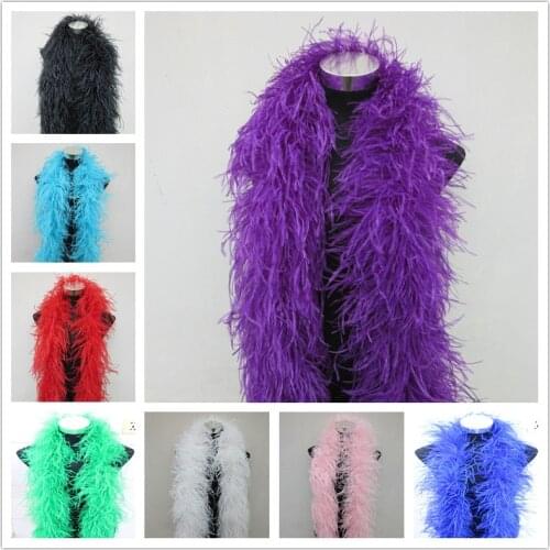 The New 6 Layer Ostrich Feather Boa for Jewelry Carnival Christmas Celebration Decoration Plume