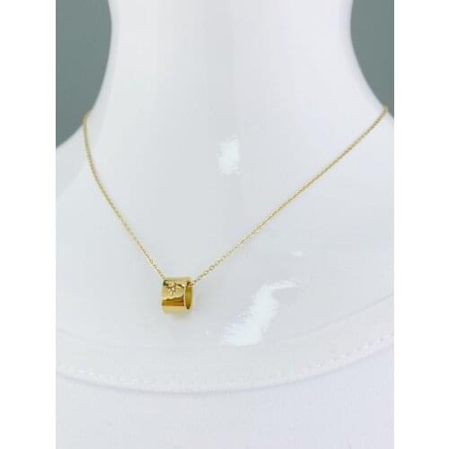 Necklace Jewelry Stainless Steel New Goddess Luxury Golden Color Luxe Fashion For Women Hot Sell Love
