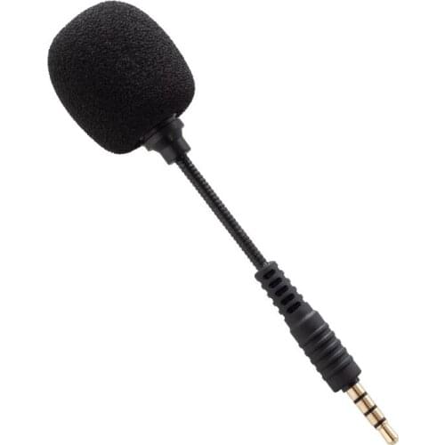 Portable Mini 3.5mm Mono/ Stereo/ 4 Pole Mini Microphone Flexural Bendable Microphones for Mobile Phone PC Laptop Notebook