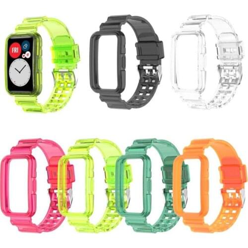 Transparent Band Strap For Huawei Watch Fit Smart Watch Bracelet Silicone Replacement Clear Wrist Strap For Huawei Watch Fit