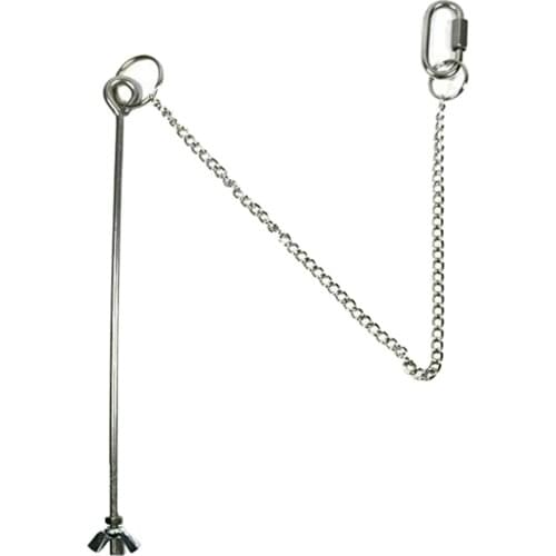 Stainless Steel Vegetable Skewer Foraging Hanging Food Feed Treating Tool Silver