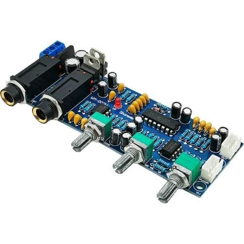 SOTAMIA PT2399 Microphone Amplifier Board Karaoke Reverb Tone Module Dual AC12-18V DIY Home Audio Amplifiers