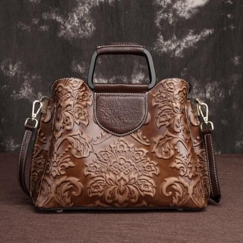 Fashion New Luxury High Quality Restoring Ancient Ways Leisure Womens Bags Large Capacity Cowhide Leisure Chic Shoulder Bags