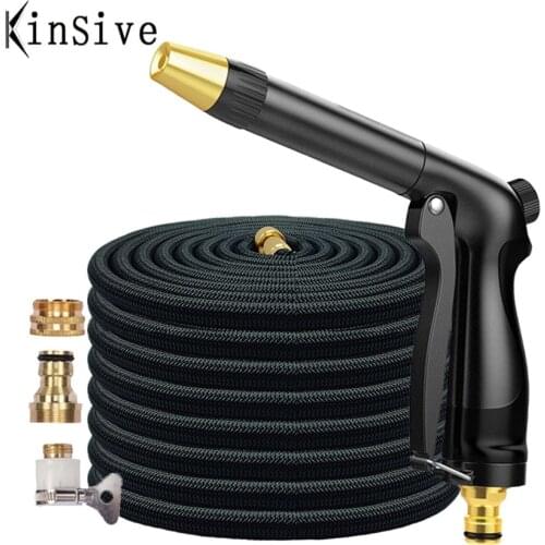 Retractable Extend Garden Hose Spray Gun Showers Jardineria High Pressure Car Washer Pipe Shrinks Flexible Tuinslang Irrigation