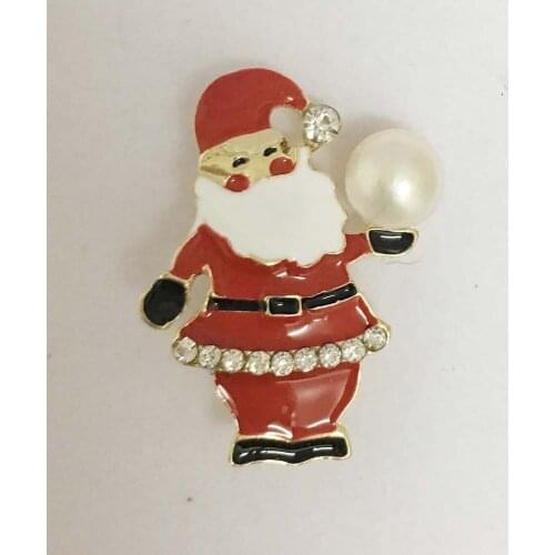 Top fashion cardigan clip ,100% nature freshwater pearl brooch -very fashion high quality AAA pearl, Santa Claus brooch
