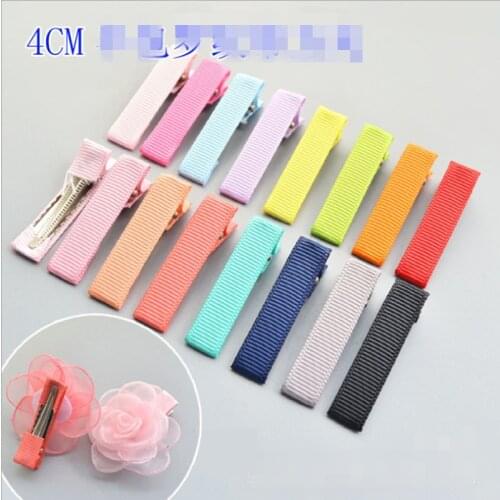 15PCS Ribbed band Hairclip 4cm Hairbows Chic Hair Accessories Fashion Hair Barrette Hair Snap Clip DIY Clip Headwear Accessory