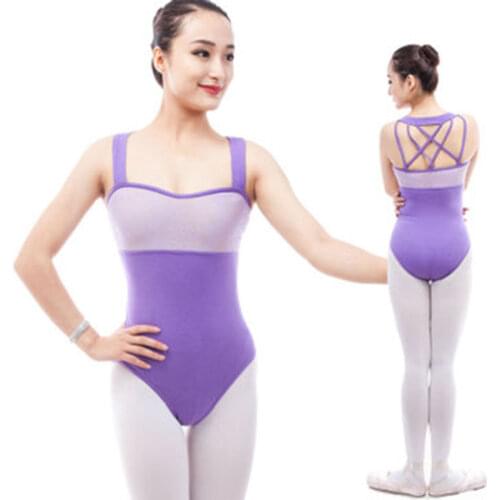 Adult Camisole Ballet Leotards For Women Girls Sexy Dance Leotard Bodysuit Clothes Female Purple