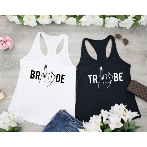 Vest bride tribe tanks women fashion grunge Bridal Bachelorette party undershirt singlet bridesmaid art funny sleeveless garment