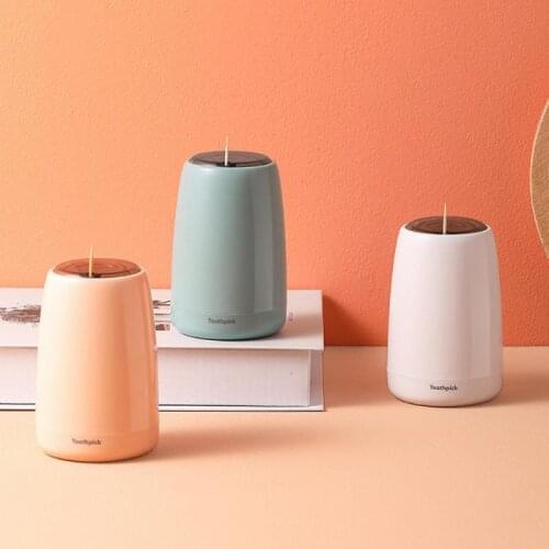 1pc New Nordic Ins Wind Press Type Toothpick Box Home Creative Automatic Pop-up Toothpick Holder Simple Home Living Room Dining