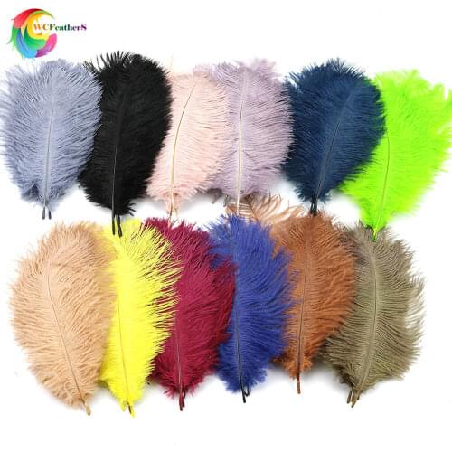 10 PCS Dyed Elegant Ostrich Plumes 15-20CM Natural Feathers For DIY Handwork Wedding Party Home Decoration Accessories 14 Colors